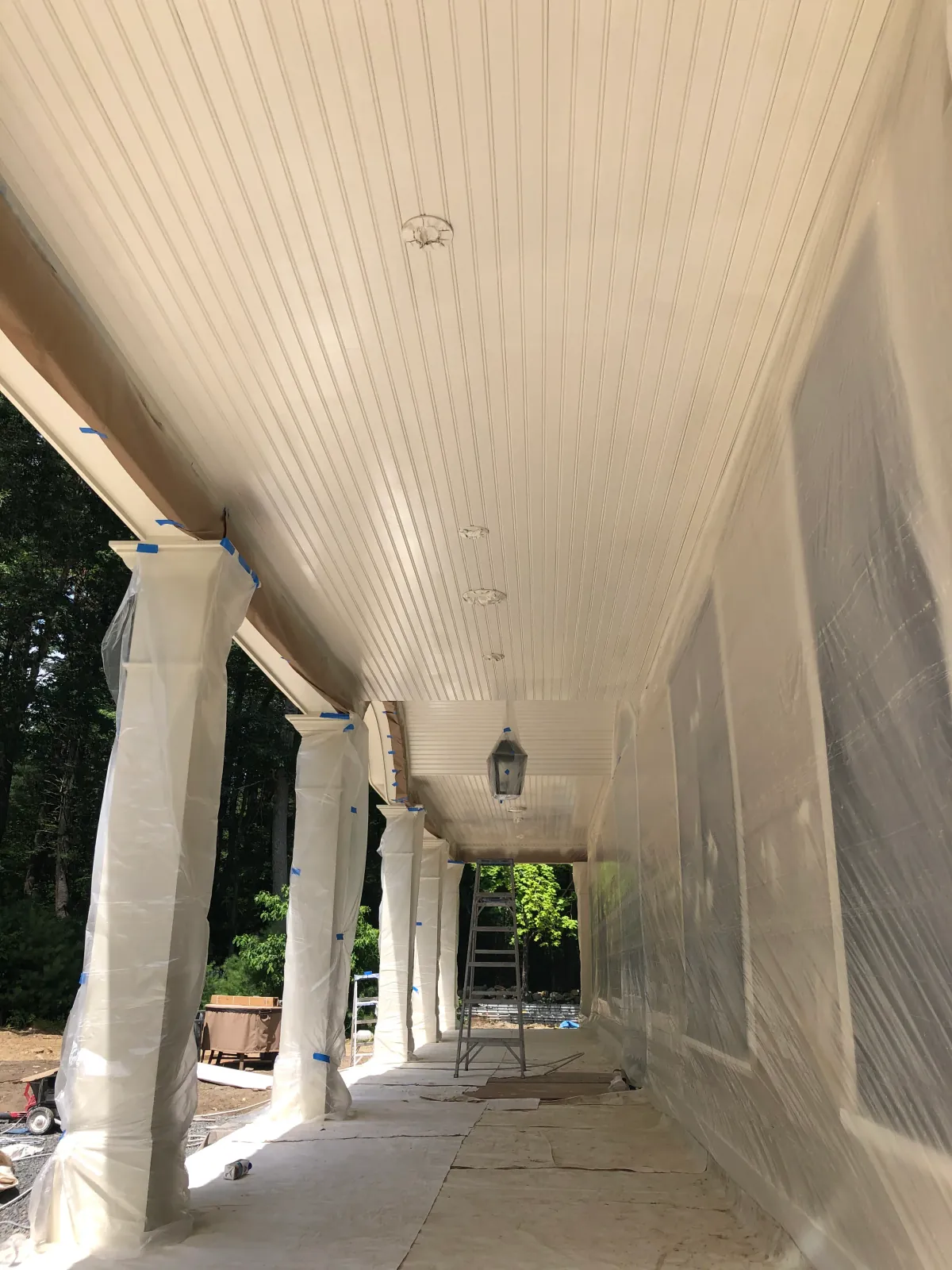 Ceiling after painting — smooth flat white finish